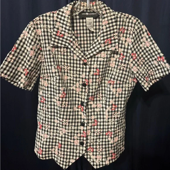 Y2K gingham butterfly top - Picture 1 of 6